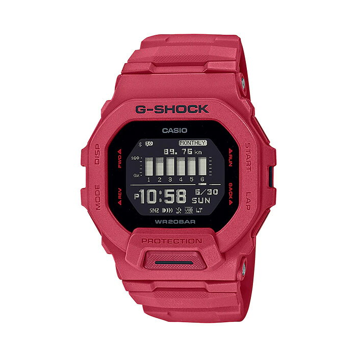 【並行輸入品】【10年保証】CASIO G-SHOCK カシオ Gショック Gスクワッド GBD-200RD-4 腕時計 時計 ブランド メンズ キッズ 子供 男の子 ランニングウォッチ 歩数計 デジタル ブルートゥース 日付 カレンダー 防水 ブラック 黒 レッド 赤 送料無料