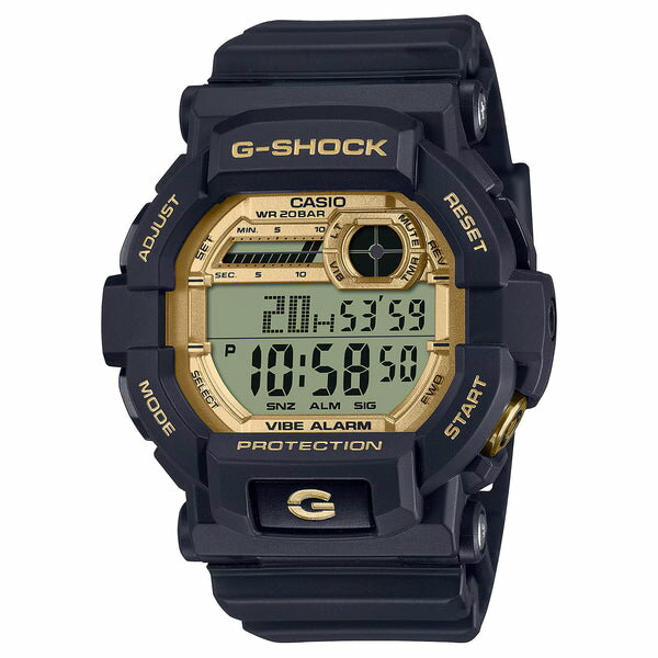 楽天TIME LOVERS【並行輸入品】【10年保証】CASIO G-SHOCK カシオ Gショック GD-350GB-1 腕時計 時計 ブランド メンズ キッズ 子供 男の子 デジタル 日付 カレンダー 防水 ブラック 黒 ゴールド 金 送料無料