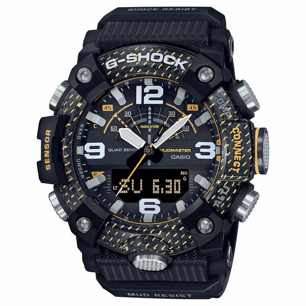 楽天TIME LOVERS【並行輸入品】【10年保証】CASIO G-SHOCK MUDMASTER カシオ Gショック マッドマスター GG-B100Y-1A 腕時計 時計 ブランド メンズ キッズ 子供 男の子 アナデジ ブルートゥース 日付 カレンダー 防水 ブラック 黒 イエロー 黄色 送料無料