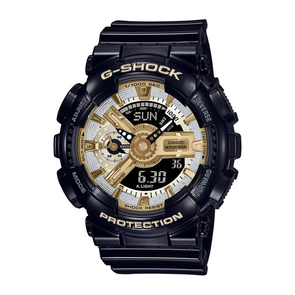 楽天TIME LOVERS【並行輸入品】【10年保証】CASIO G-SHOCK カシオ Gショック GMA-S110GB-1A 腕時計 時計 ブランド メンズ レディース キッズ 子供 男の子 女の子 アナデジ 耐磁 日付 カレンダー 防水 ブラック 黒 ゴールド 金 シルバー 送料無料