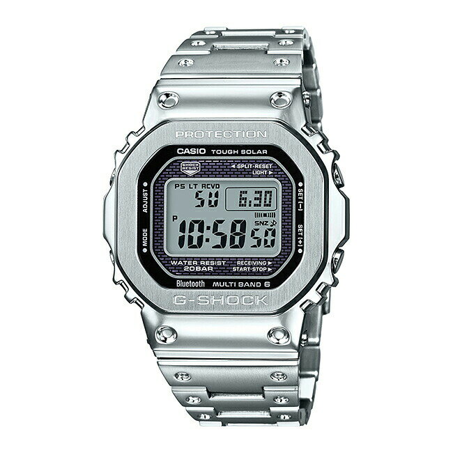 【国内正規品】CASIO G-SHOCK カシオ Gショック GMW-B5000D-1JF 腕時計 時計 ブランド メンズ キッズ 子供 男の子 デジタル 電波 ソーラー ソーラー電波 ブルートゥース 日付 カレンダー 防水 シルバー ブラック 黒 フルメタル 送料無料