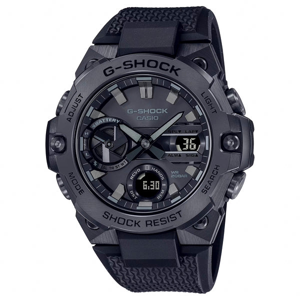 樂天商城 - 【10年保証】CASIO G-SHOCK G-STEEL カシオ Gショック Gスチール GST-B400BB-1A 腕時計 時計 ブランド メンズ キッズ 子供 男の子 アナデジ ソーラー ブルートゥース スマホ 連動 日付 カレンダー 防水 ブラック 黒 オールブラック ギフト プレゼント