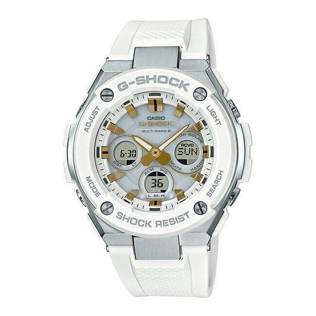 楽天TIME LOVERS【国内正規品】CASIO G-SHOCK カシオ Gショック Gスチール GST-W300-7AJF 腕時計 時計 ブランド メンズ キッズ 子供 男の子 アナデジ 電波 ソーラー ソーラー電波 日付 カレンダー 防水 ブラック 黒 ゴールド 金 送料無料