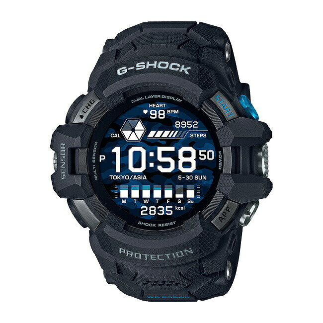 【国内正規品】CASIO G-SHOCK カシオ Gショック Gスクワッド プロ GSW-H1000-1JR 腕時計 時計 ブランド メンズ キッズ 子供 男の子 ランニングウォッチ ステップトラッカー 歩数計 デジタル ブルートゥース GPS 日付 カレンダー 防水 ブラック 黒 送料無料