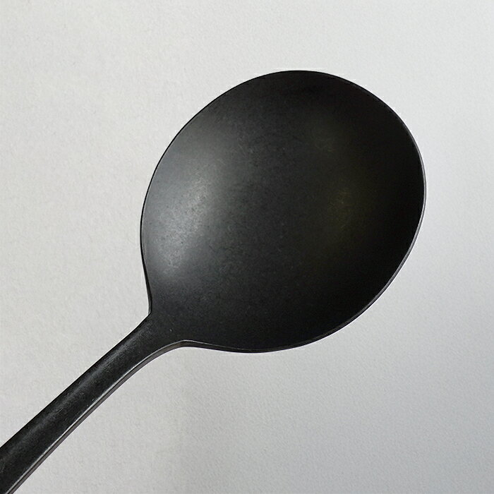 THE HARVEST KURO SOUP SPOON ハーベスト クロ スープ スプーン カトラリー スープスプーン ブランド 日本製 国産 ステンレス 単品 キッチン雑貨 カフェ風 テーブルコーデ モダン シック おしゃれ ブラック 黒 ギフト プレゼント — vista 3