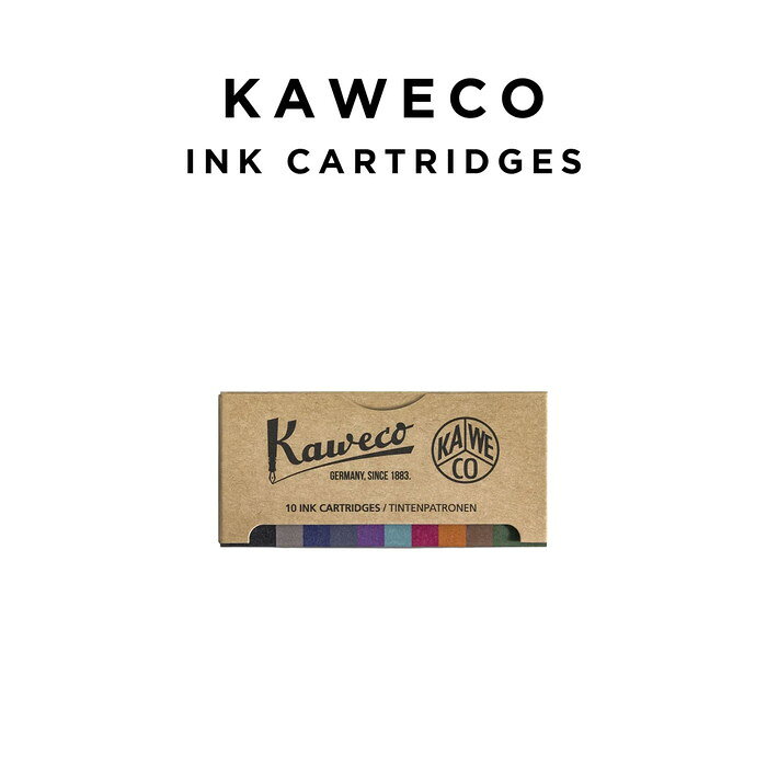 KAWECO INK CARTRIDGES 10 COLOR SET カヴェコ インク カートリッジ 10色セット 筆記用具 文房具 ブランド 万年筆 交換 詰め替え ブラウン 茶 イエロー 黄色 ブルー 青 ブラック 黒 ネイビー グリーン 緑 レッド 赤 グレー オレンジ パープル 紫 ギフト プレゼント