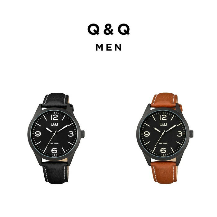 Rakuten - 【日本未発売】CITIZEN Q&Q MEN Q77B 腕時計 時計 ブランド メンズ レディース キッズ 子供 男の子 女の子 逆輸入 チープシチズン チプシチ アナログ 防水 ブラック 黒 ブラウン 茶 レザー 革ベルト 海外モデル ギフト プレゼント