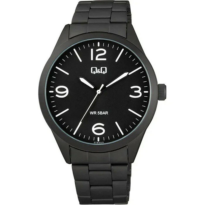 Rakuten - 【日本未発売】CITIZEN Q&Q MEN Q77B-001PY 腕時計 時計 ブランド メンズ レディース キッズ 子供 男の子 女の子 逆輸入 チープシチズン チプシチ アナログ 防水 ブラック 黒 メタル 海外モデル ギフト プレゼント
