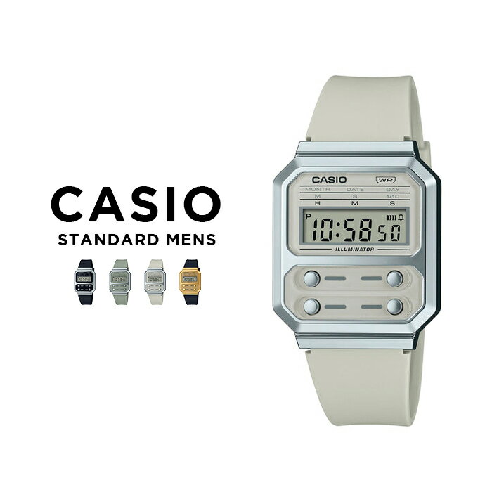 【並行輸入品】【10年保証】CASIO STANDARD MENS カシオ スタンダード A100WEF.WEFG 腕時計 時計 ブランド メンズ キッズ 子供 男の子 チープカシオ チプカシ デジタル 日付 シルバー 銀 ブラック 黒 カーキ 緑 ベージュ 金 くすみカラー 海外モデル 送料無料