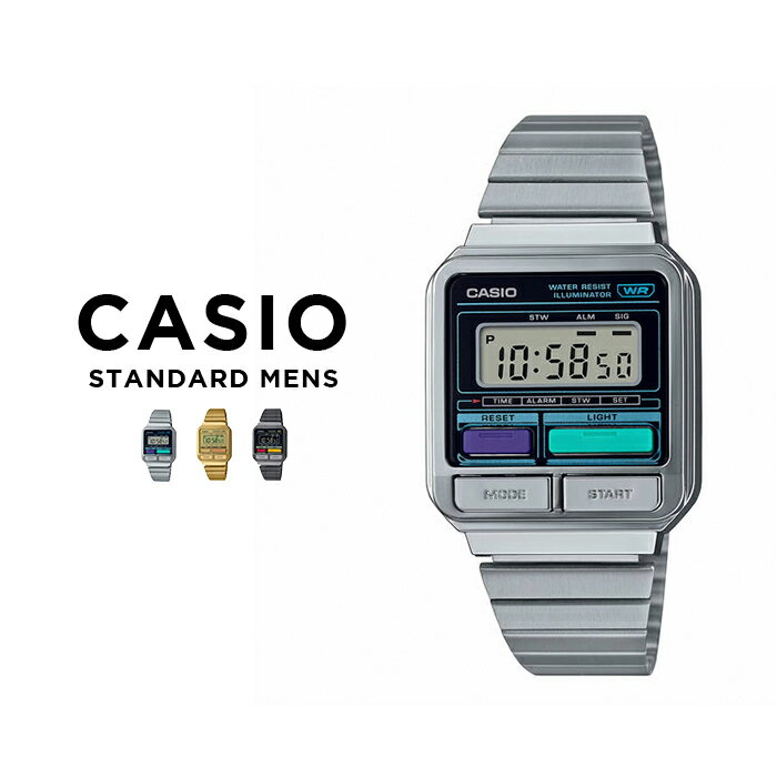 【並行輸入品】【10年保証】CASIO STANDARD MENS カシオ スタンダード メンズ A120WE 腕時計 時計 ブランド レディース キッズ 子供 男の子 女の子 チープカシオ チプカシ デジタル 日付 ゴールド 金 グレー ガンメタ 送料無料