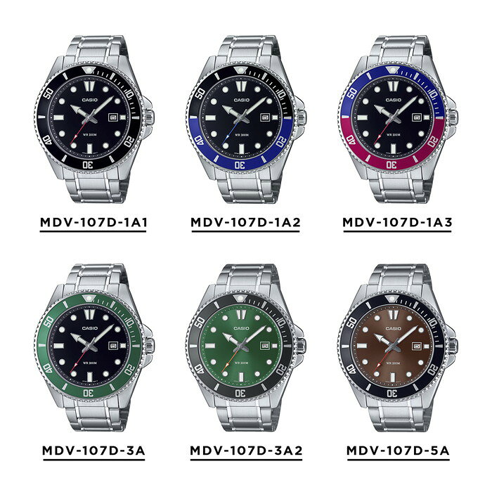 【10年保証】【日本未発売】CASIO STANDARD MEN カシオ スタンダードMDV-107D腕時...