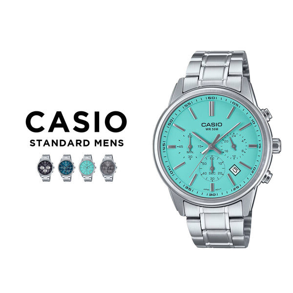 楽天TIME LOVERS【並行輸入品】【10年保証】【日本未発売】CASIO STANDARD MENS カシオ スタンダード MTP-E515D 腕時計 時計 ブランド メンズ 男の子 チープカシオ チプカシ アナログ 日付 カレンダー 防水 シルバー ブラック 黒 グレー ブルー 青 水色 メタル 海外モデル 送料無料