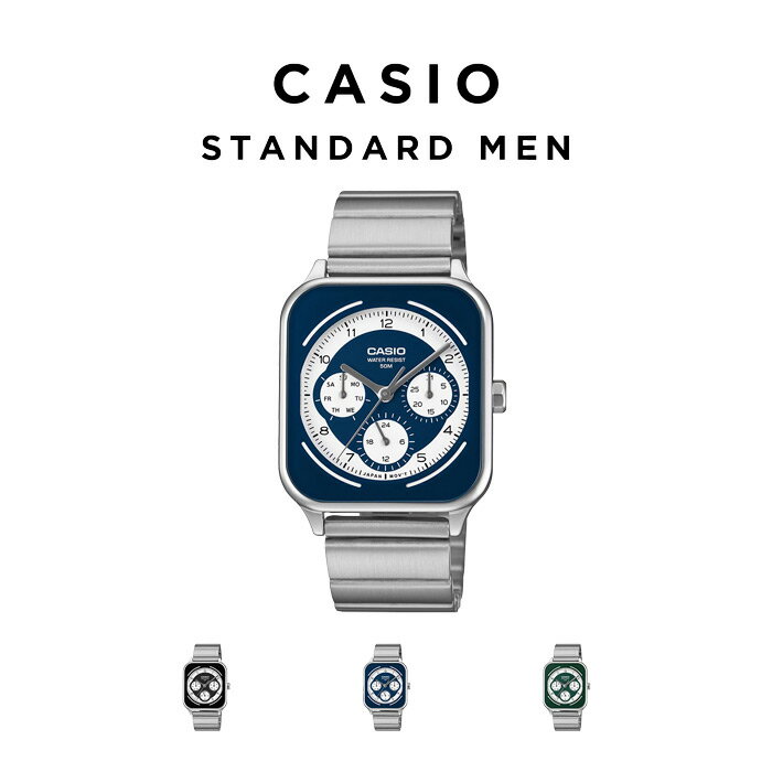【10年保証】【日本未発売】CASIO STANDARD MEN カシオ スタンダードMTP-M307D 腕時計 時計 ブランド メンズ レディース キッズ 子供 男の子 女の子 チープカシオ チプカシ アナログ 日付 カレンダー 防水 シルバー メタル 海外モデル ギフト プレゼント
