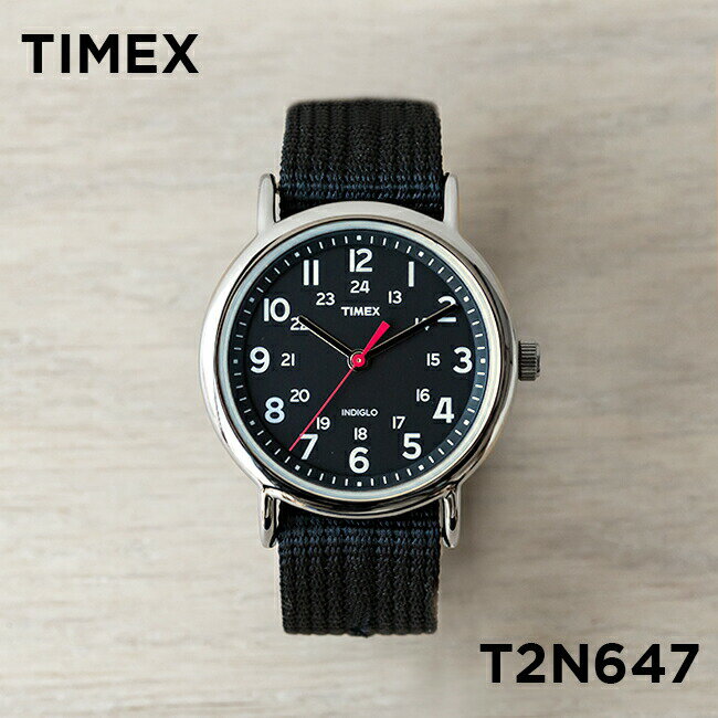 【並行輸入品】TIMEX タイメックス ウィークエンダー 38MM メンズ T2N647 腕時計 レディース ミリタリー アナログ シルバー ブラック 黒 ナイロンベルト 送料無料