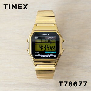 【並行輸入品】TIMEX CLASSIC タイメックス クラシック デジタル T78677 腕時計 時計 ブランド メンズ レディース ゴールド 金 ブラック 黒 メタル 送料無料