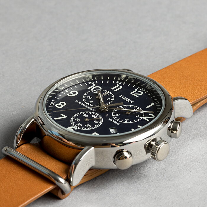 【並行輸入品】TIMEX タイメックス ウィークエンダー クロノグラフ 40MM TW2P62300 腕時計 メンズ ミリタリー アナログ シルバー ネイビー レザー 革ベルト 送料無料格安通販　バレンタイン　人気　ランキング
