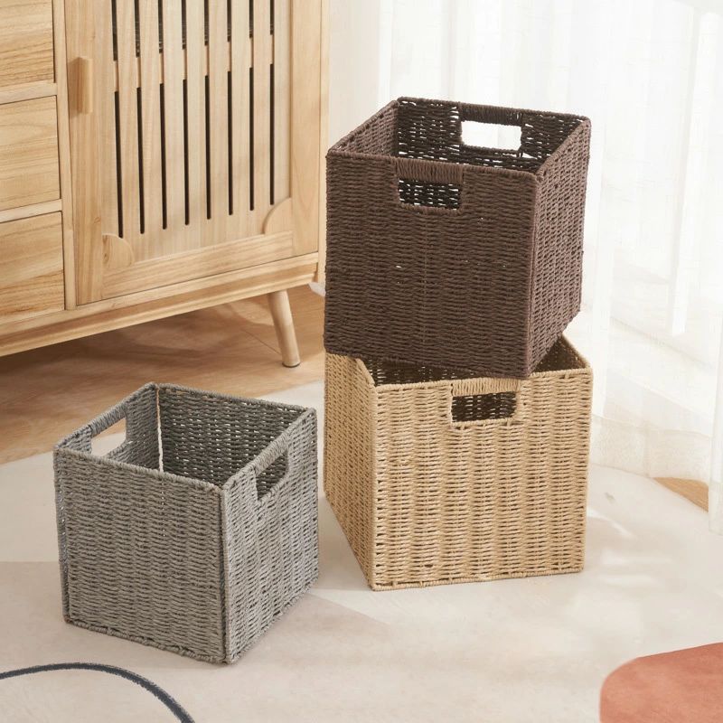 乐天商城 - 収納 ペットボトル 北欧風 スタッキング おしゃれ 重ねられる スタック 洗えるカゴ シンプル かご タオル 収納ボックス カゴ さまざまなサイズ バスケット 籠