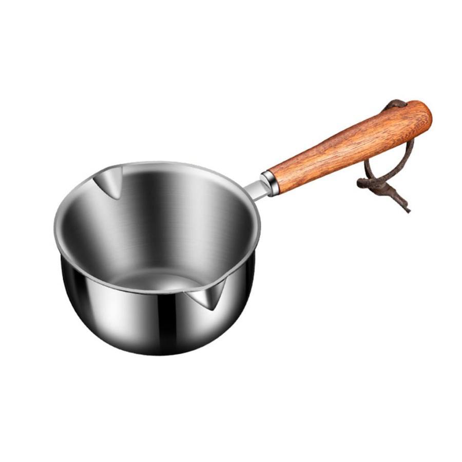 Pans - 片手鍋 ミルクパン ih対応 小鍋 小さい鍋 味噌汁鍋 天ぷら鍋 一人鍋 ステンレス ガス対応 軽量 一人暮らし 焦げ付かない お弁当 離乳食 コーヒー 朝食 煮物 両側