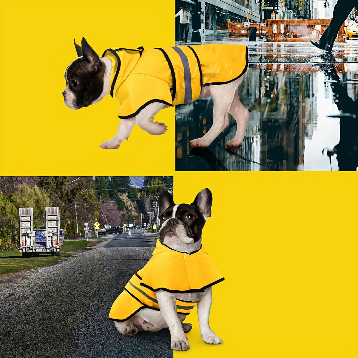 Rakuten - 【5天内发送】犬 レインコート 犬用レインコート レインウェア ドッグウェア カッパ 合羽 犬の服 犬服 雨服 雨具 パーカー フード付き 小型犬用 中型犬用 雨の日 雨 防水 お散歩 お出掛け 梅雨対策 犬用品 ペット用品 いぬ イヌ zp-367