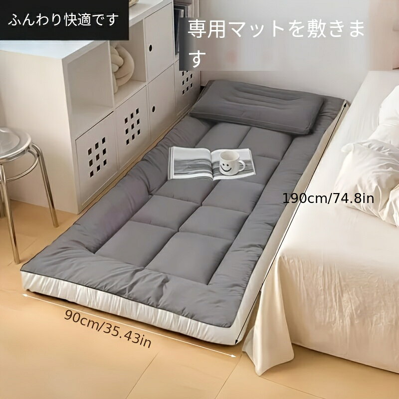 Cushion - 和風フロアベッド 布団マットレス フルサイズ布団 畳寝用マット 折りたたみ式フロアマットレス 旅行用スリーピングマット ソファベッドマットレス ゲストベッド