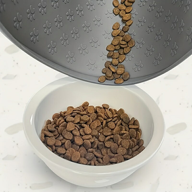 えさ皿 マット ランチョンマット お食事マット 犬 猫 ペット エサ皿 餌皿 エサ入れ 滑り止め 長方形 シリコン ZP-319