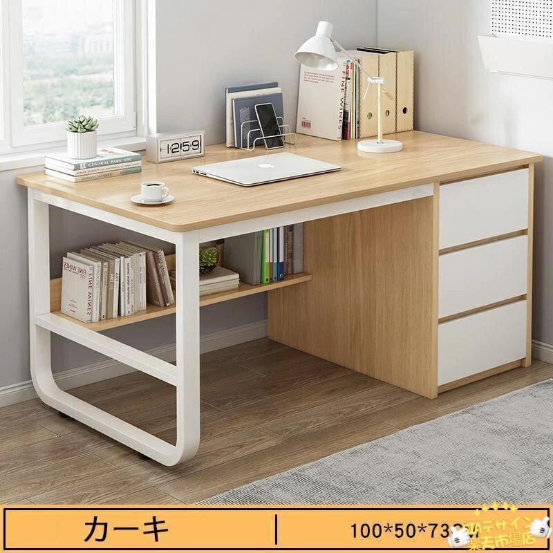 パソコンデスク デスク 机 学習机 勉強机 おしゃれ L字型100cm 120cm 140cm PCデスク オフィスデスク ゲーミングデスク 大人 シンプル eスポーツ [3]