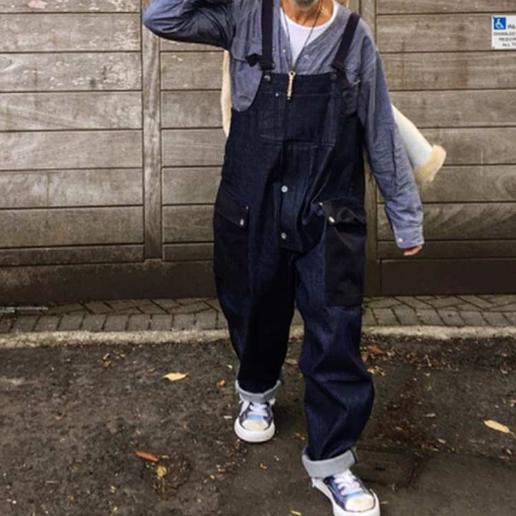 オーバーオール メンズ デニムサロペット 大きいサイズ サロペット ゆったり レディース ジーンズ Gパン つなぎ服 男女兼用 作業服 作業着 ジーパン マルチポケット ワイドパンツ カジュアル かっこいい M L XL 2XL