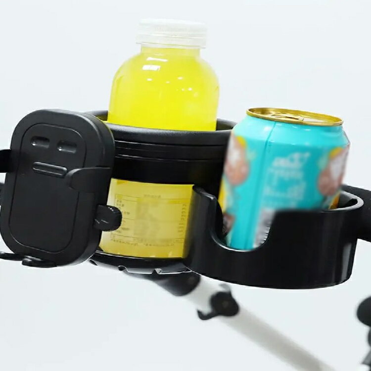 2WAY ベビーカー ドリンクホルダー ベビーカー用 ボトルホルダー カップホルダー 哺乳瓶 飲み物 スマホホルダー 2in1 3in1 取り付け 360度回転 角度調整可 収納便利 自転車 ベビー 赤ちゃん 子供用 ペットボトル かわいい 水分補給 熱中症対策 ギフト