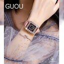 \最大20%OFFクーポン/【ラッピング対応】GUOU レディース 腕時計 時計 ラッピング無料 かわいい おしゃれ ピンクゴールドケース カジュアル 可愛い ...