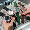 \最大20%OFFクーポン/【ラッピング対応】GUOU レディース 腕時計 時計 ラッピング無料 かわいい おしゃれ ピンクゴールドケース カジュアル 可愛い ...