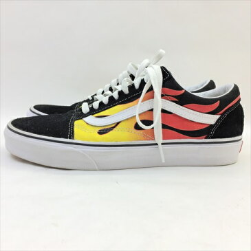 ■VANS/バンズ■Old Skool/Flame Pack/Black/True White/オールドスクール/フレイム パック/ファイヤーパターン/ブラック/ホワイト/スニーカー/メンズ/サイズ：26cm【FS和泉中央店】【中古】191003