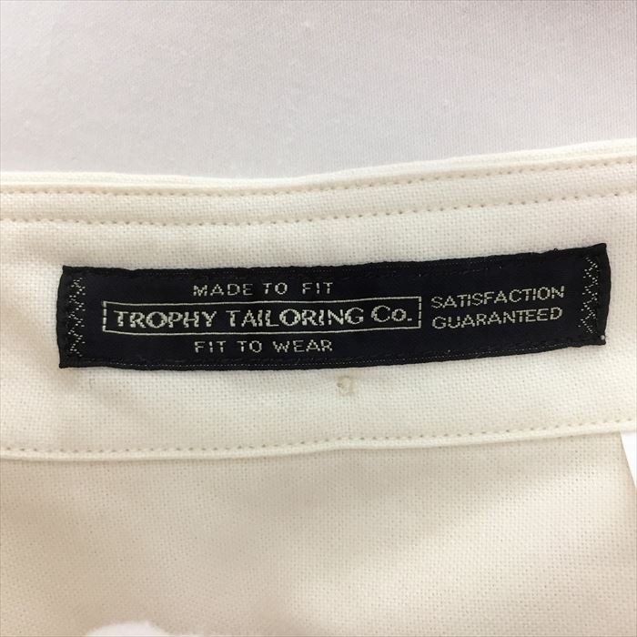 ■TROPHYCLOTHING/トロフィークロージング■TR19AW-402/ManhattanL/SShirt/長袖シャツ/Natural/ナチュラル/SIZE:15(M)/メンズ【中古:新古品】【FS和泉中央店】2204165456
