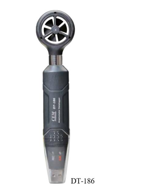 風速データロガー 【CEM DT-186】アラーム設定 LEDライト表示 データロガーLED表示 手動記録 自動記録 ..