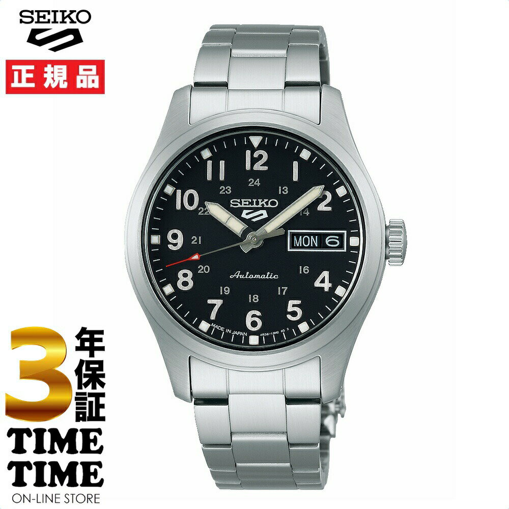 【6/22から27日26時まで!ポイント最大47倍!最大2000円OFFクーポン】Seiko 5 Sports セイコー5 スポーツ Field Sports Style メカニカル 自動巻 ブラック SBSA197 【安心の3年保証】