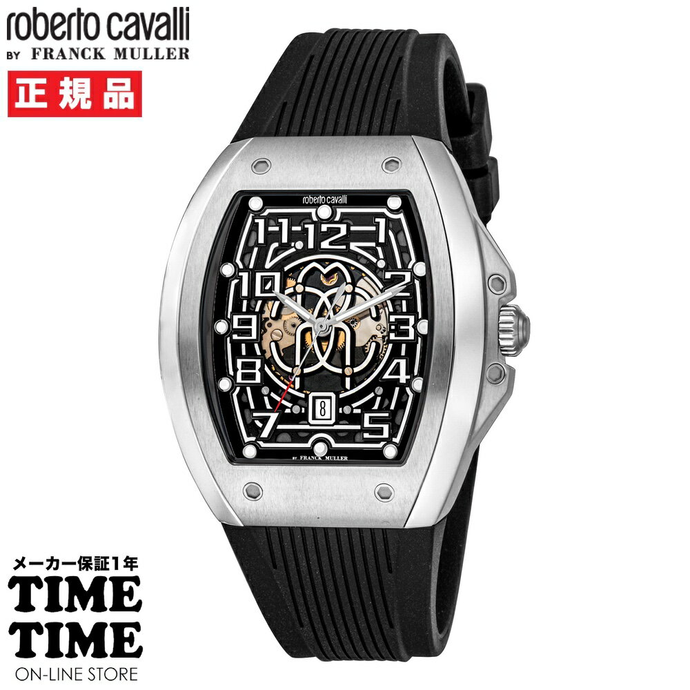 roberto cavalli BY FRANCK MULLER ロベルト・カヴァリ バイ フランク・ミュラー メンズ 自動巻 ブラック RV1G205P1031 【安心のメーカー1年保証】