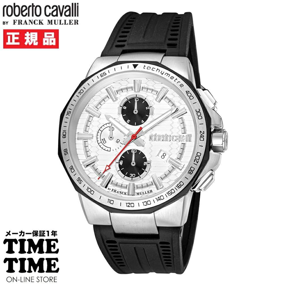 【最大2,000円OFFクーポン＆エントリーでポイント最大46倍！】roberto cavalli BY FRANCK MULLER ロベルト・カヴァリ バイ フランク・ミュラー メンズ シルバー RV1G200P0011 【安心のメーカー1年保証】