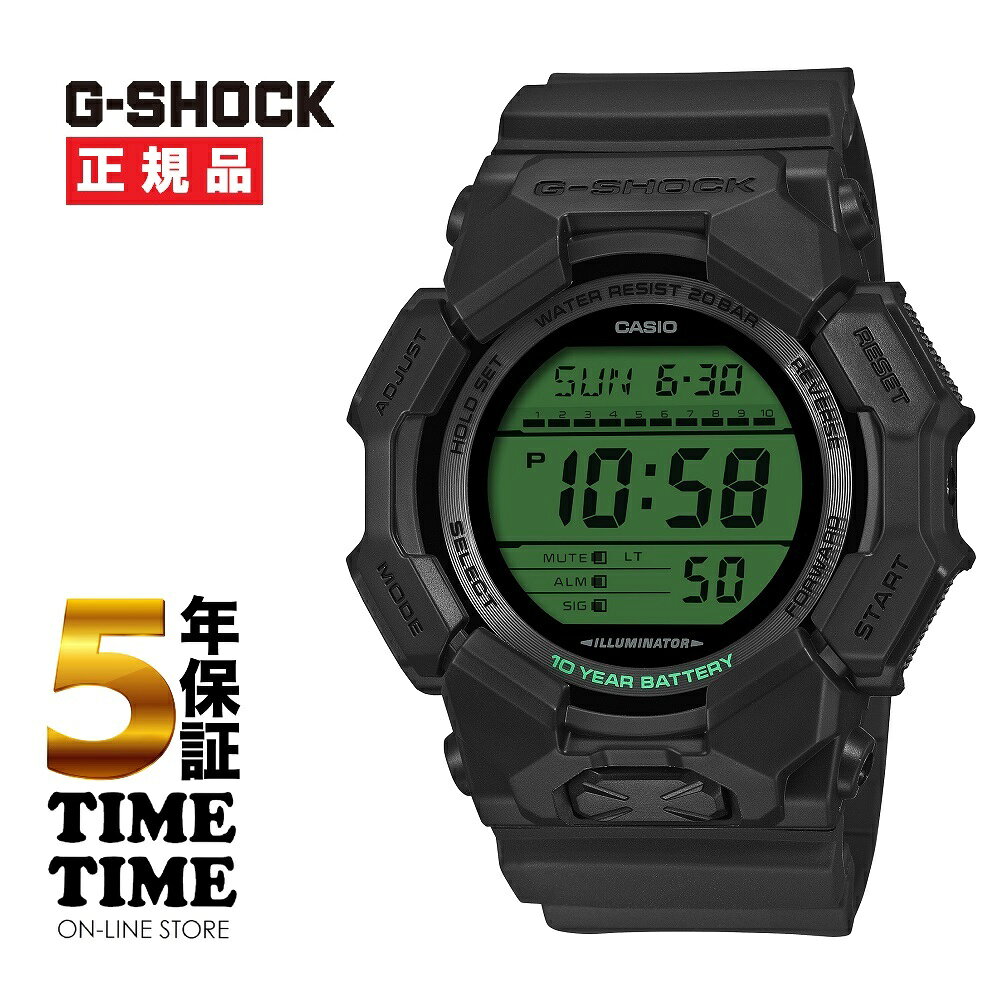 タフネスを追求し進化を続けるG-SHOCKから、新シリーズ「BLACK AND ELECTRO GREEN」のご紹介です。ベゼル・バンド・文字板にブランドの基調色であるブラックを採用し、フェイスの液晶部分にはエレクトログリーンのカラー印刷を施すことで、視覚的なアクセントとデザイン性を高めました。 駆動方式 クオーツ 素材 ケース：樹脂 ガラス：ミネラルガラス バンド：樹脂 防水 20気圧防水 サイズ ケース径：タテ54.9mm×ヨコ51.9mm ケース厚さ：16.1mm 重さ：65g 型番 GD-010BEG-1JF その他 ●耐衝撃構造● 20 気圧防水機能●マルチタイム : 異なる 4 都市を登録して、表示切替や都市入替が可能●ワールドタイム : 世界 48都市（31タイムゾーン、サマータイム設定機能付き）＋ UTC（協定世界時）の時刻表示、ホームタイムの都市入替機能●ストップウオッチ（1/100 秒、24 時間計、スプリット付き）●タイマー（セット単位：1秒、最大セット：24 時間、1/10 秒単位で計測）●時刻アラーム 5 本（ワンタイムアラーム / デイリーアラーム切替機能）・時報●フルオートカレンダー● 12/24 時間制表示切替●操作音 ON/OFF 切替機能● LED バックライト（オートライト、スーパーイルミネーター、残照機能、残照時間切替（1.5 秒 /3 秒）付き）●電池寿命約 10 年 商品コード 4549526421488上記バナーからエントリーするだけ 【お買い物マラソン】 8月4日20:00から 8月11日01:59まで エントリーでポイント最大49.5倍！ ＋ 最大2,000円OFFクーポンあり！