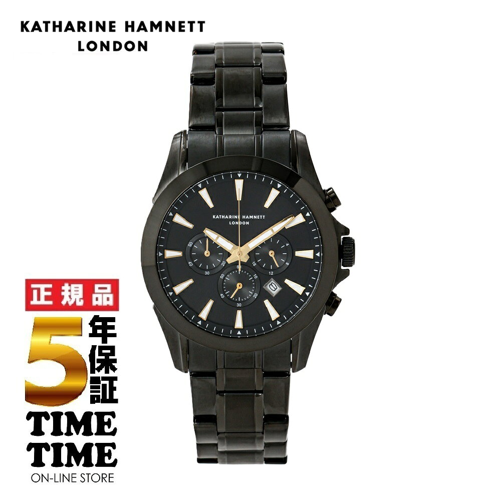 KATHARINE HAMNETT キャサリンハムネット タイムタイム 限定モデル 黒SSブレス KH23J9B34 他店では買えない特別な商品