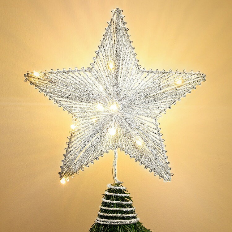 ツリートップ Lewondr クリスマスツリー 星 トップ タイミング機能 トップスター クリスマスツリー装飾 デコレーショ…
