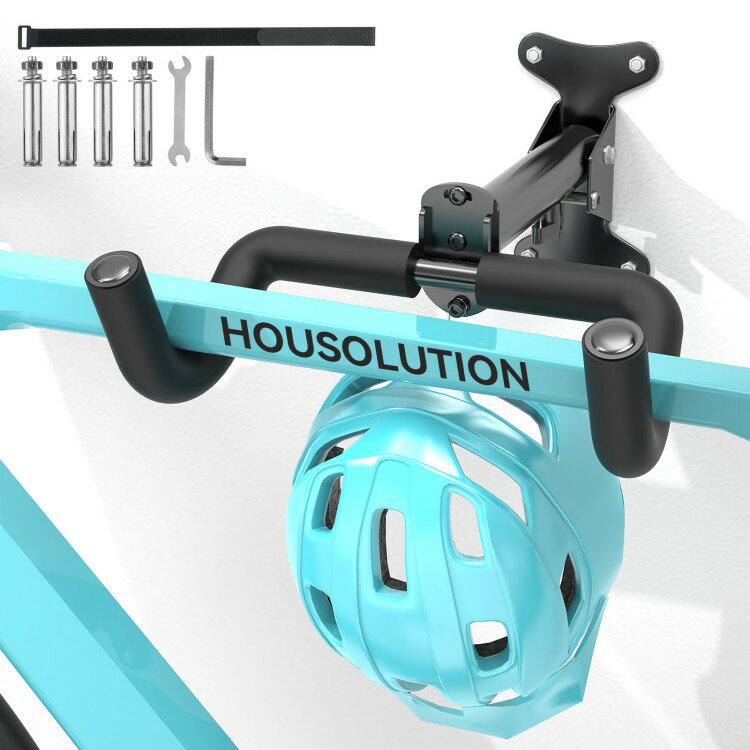 Housolution 自転車 壁掛けフック バイクハンガー 自転車スタンド 吊り下げフック ディスプレイスタンド 屋内収納 耐荷重22kg 長さ伸縮可能 角度調整 折り畳め収納 省スペース