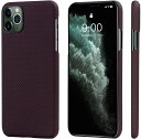 PITAKA iPhone 11 Pro 対応 ケース MagEZ Case 5.8インチ対応 アラミド繊維 カーボン風 超薄 軽量 耐衝撃 ワイヤレス充電対応 ブラック/ローズゴールド ツイル柄KI1106JP