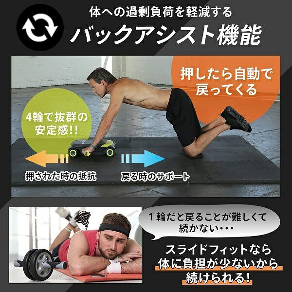 腹筋ローラーの最終形 テレビショッピング通販でもお馴染み 筋トレ 腹筋ローラー Wonder Core Slide Fit 公式 ワンダーコア スライドフィット 腹筋 お尻 エクササイズ ワークアウト ボディーローラー 背筋 全身 専用アプリでエクササイズ 太もも