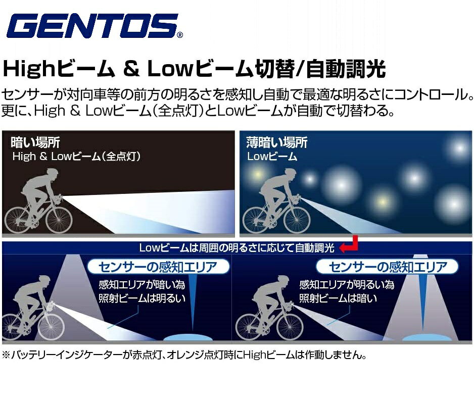 GENTOS(ジェントス) LED バイクライト Fangシリーズ【明るさ最大 1000ルーメン・4800カンデラ / 実用点灯12-3時間 / 照射距離135m / 耐塵・耐水仕様・IP66準拠】 AX-1000R / USB充電 / スマートセンサー ジャイロセンサー 搭載 / 自転車ライト サイクルライト バイクライト