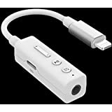 エアリア （AREA） MFi認証 iPhone/iPad 用 Bassブーストボタン搭載 Lightning DAC 高音質出力 ハイレゾ対応 48KHz / 24bit オーディオ 音楽 SD-iLDEQ (ホワイトグレー)