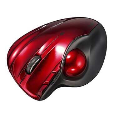 サンワサプライ Bluetooth4.0 トラックボールマウス レッド MA-BTTB1R ワイヤレス トラックボール マウス エルゴ形状 エルゴノミクス形状 ボールコントロール