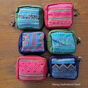 【スーパーSALE 30%OFF】【送料無料】モン族 ポーチ モン族伝統の刺繍 ポーチ アジアン雑貨 少数民族 刺繍アジアン ポーチ 小物入れ モン族小物入れ ポーチ 民族 コスメポーチ 希少 マチ付き コットン