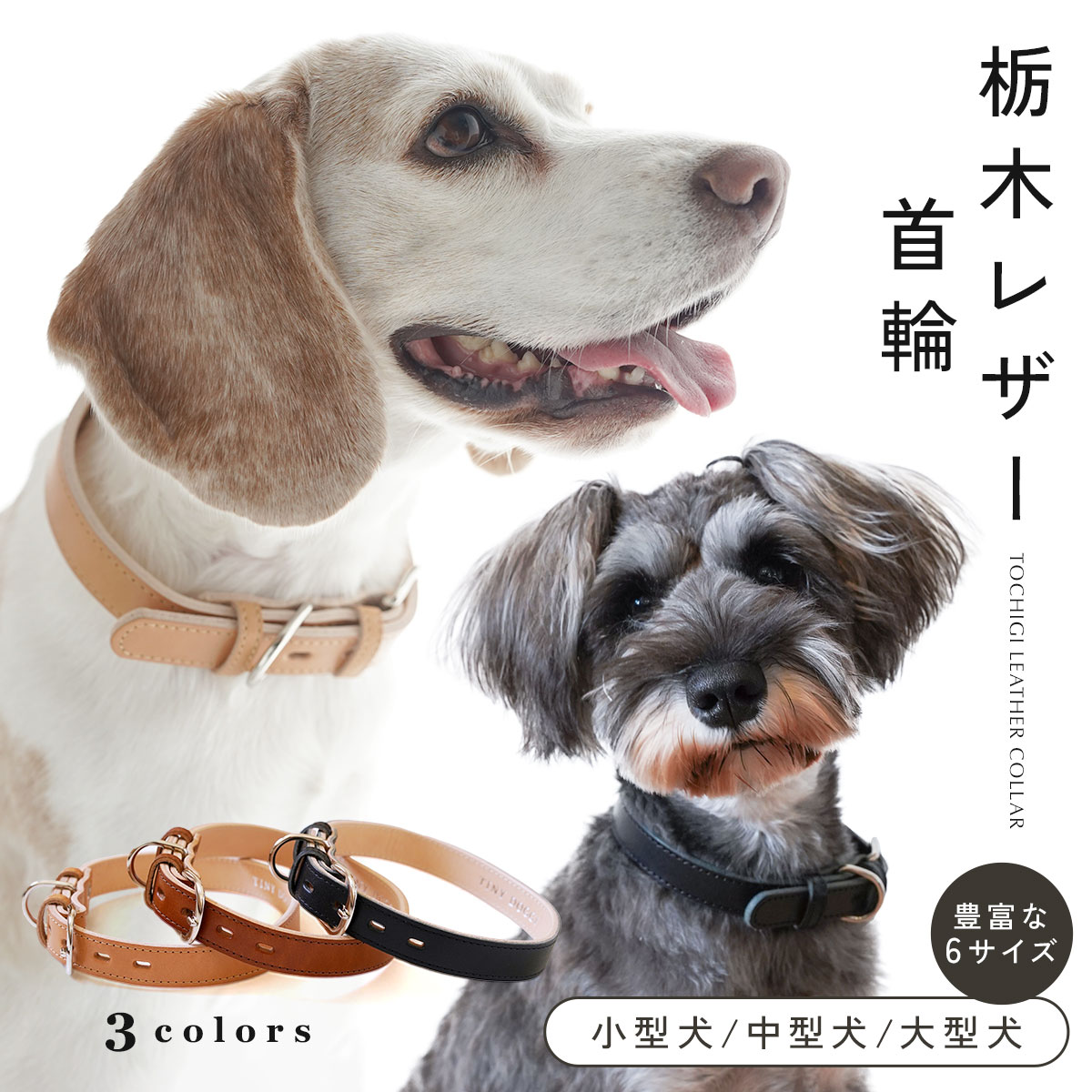 【日本製】 TINY DOGGY 首輪 小型犬 本