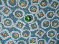 フィードサック　レースにドイリー　ブルー　(1/16サイズ) 2