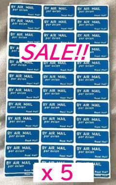 Rakuten - SALE!!　数量限定イギリスのエアメール　シール（36片）5シート