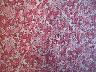 フィードサック　白地ピンクお花（1/16サイズ)